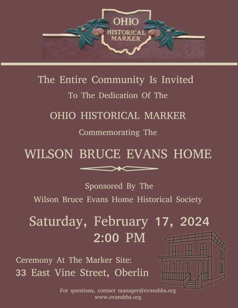 Ohio Historical Marker ceremony invitation